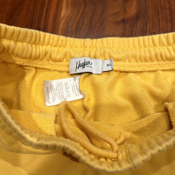 Mayfair The Label Yellow Sweat Shorts Size M/L - Picture 3 of 5